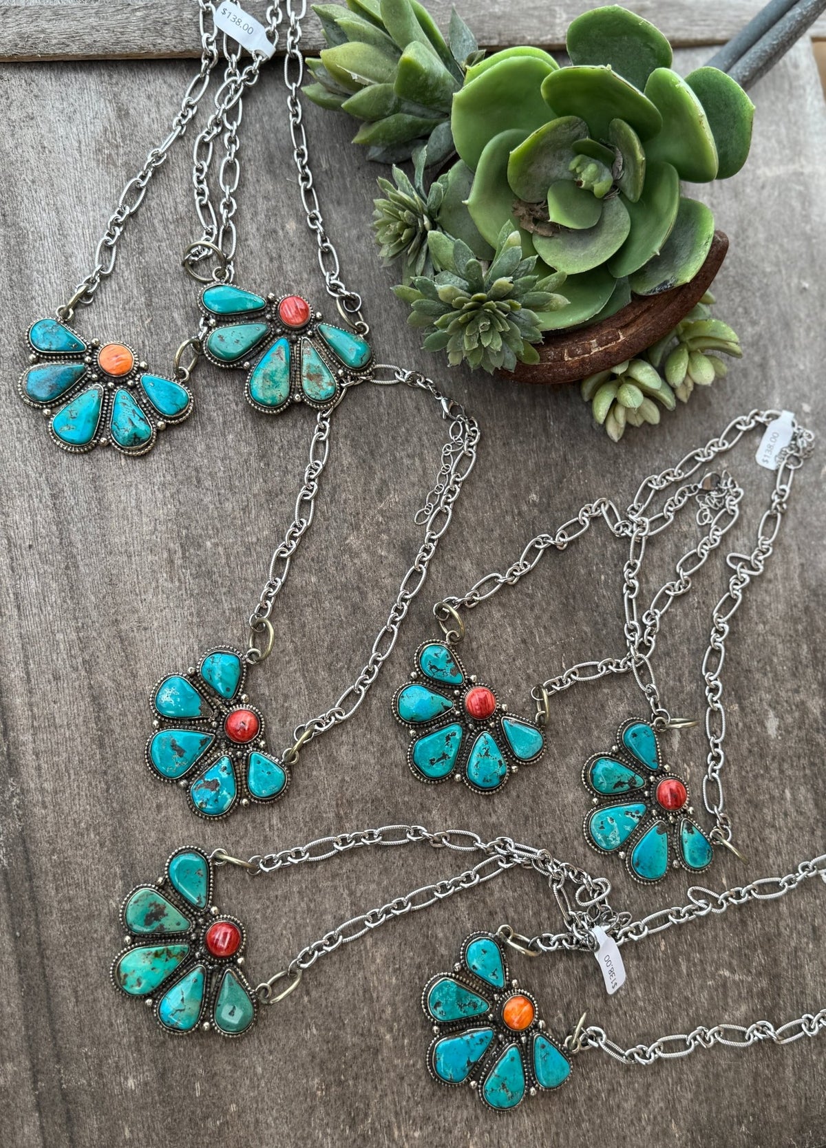 Kingman & Spiny Cluster Pendent Necklace - Cowgirls & City Chics