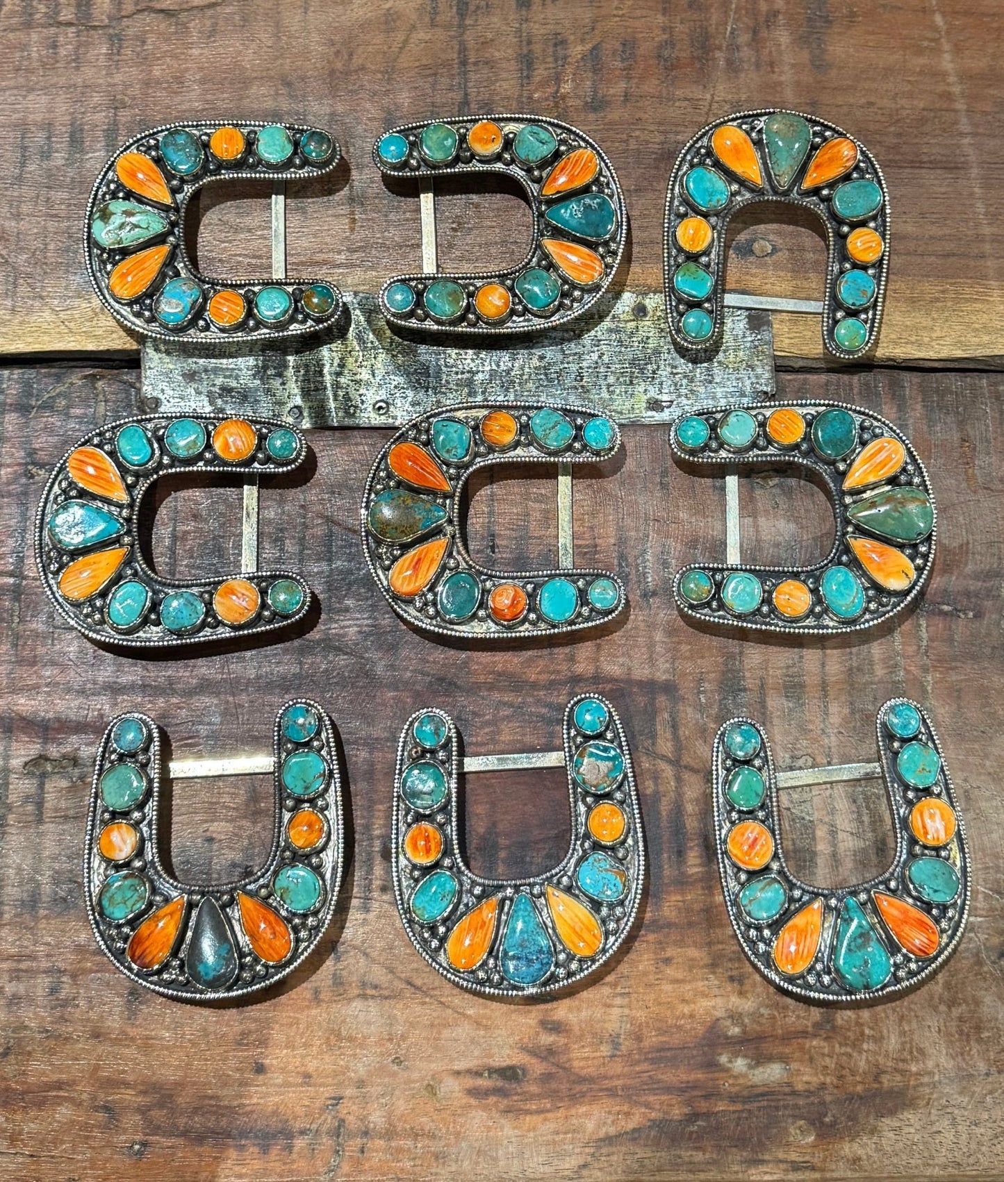 Kingman & Spiny Oyster Horseshoe Buckle - Cowgirls & City Chics