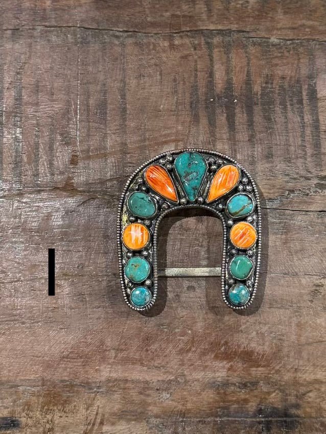 Kingman & Spiny Oyster Horseshoe Buckle - Cowgirls & City Chics