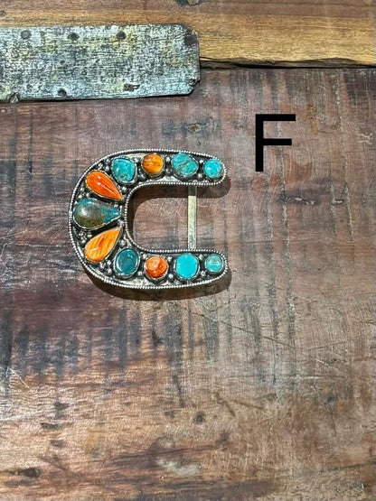Kingman & Spiny Oyster Horseshoe Buckle - Cowgirls & City Chics