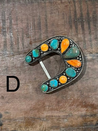 Kingman & Spiny Oyster Horseshoe Buckle - Cowgirls & City Chics
