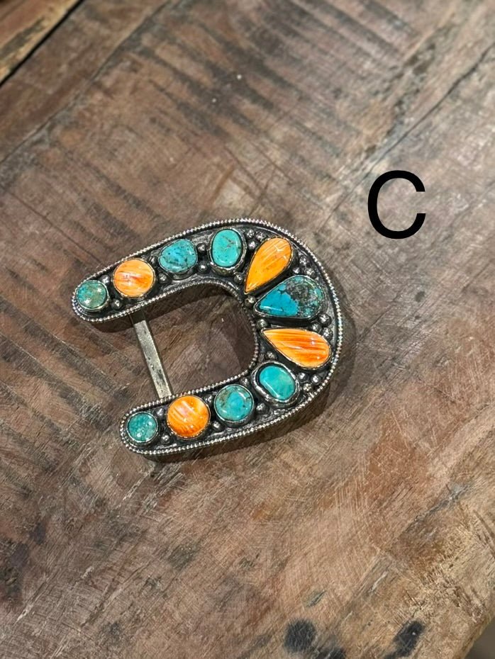 Kingman & Spiny Oyster Horseshoe Buckle - Cowgirls & City Chics