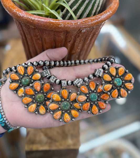 Kingman & Spiny Oyster Pendent - Cowgirls & City Chics