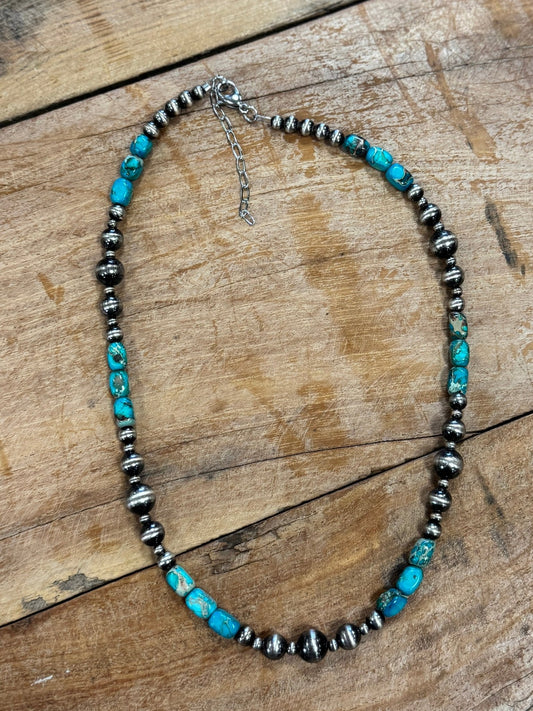 Kingman Sqaure Pearl Necklace - Cowgirls & City Chics