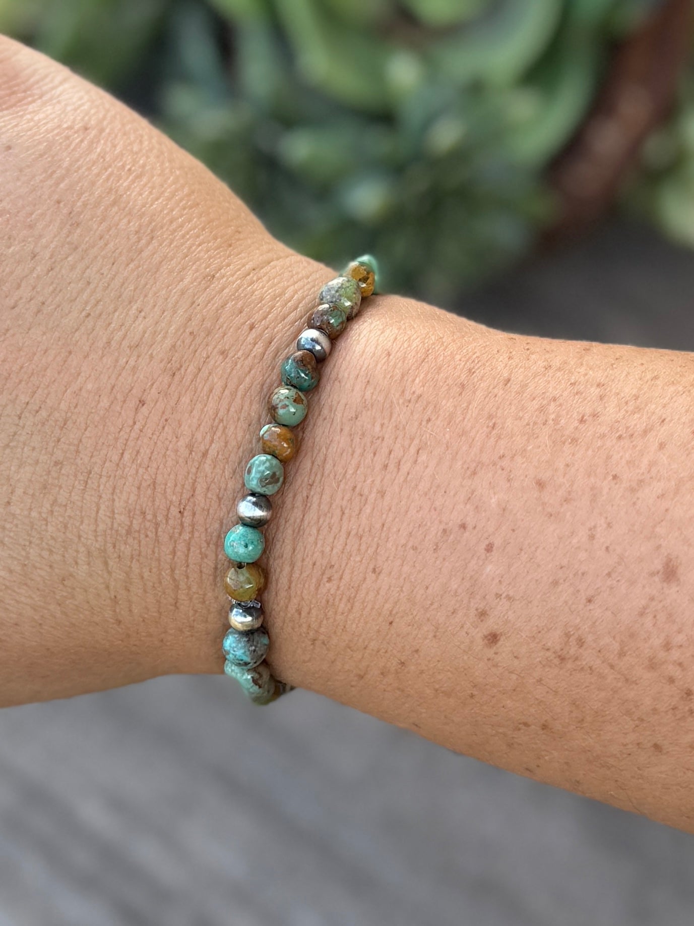 Kingman & Sterling Silver Pearl Bracelet (STRETCH) - Cowgirls & City Chics