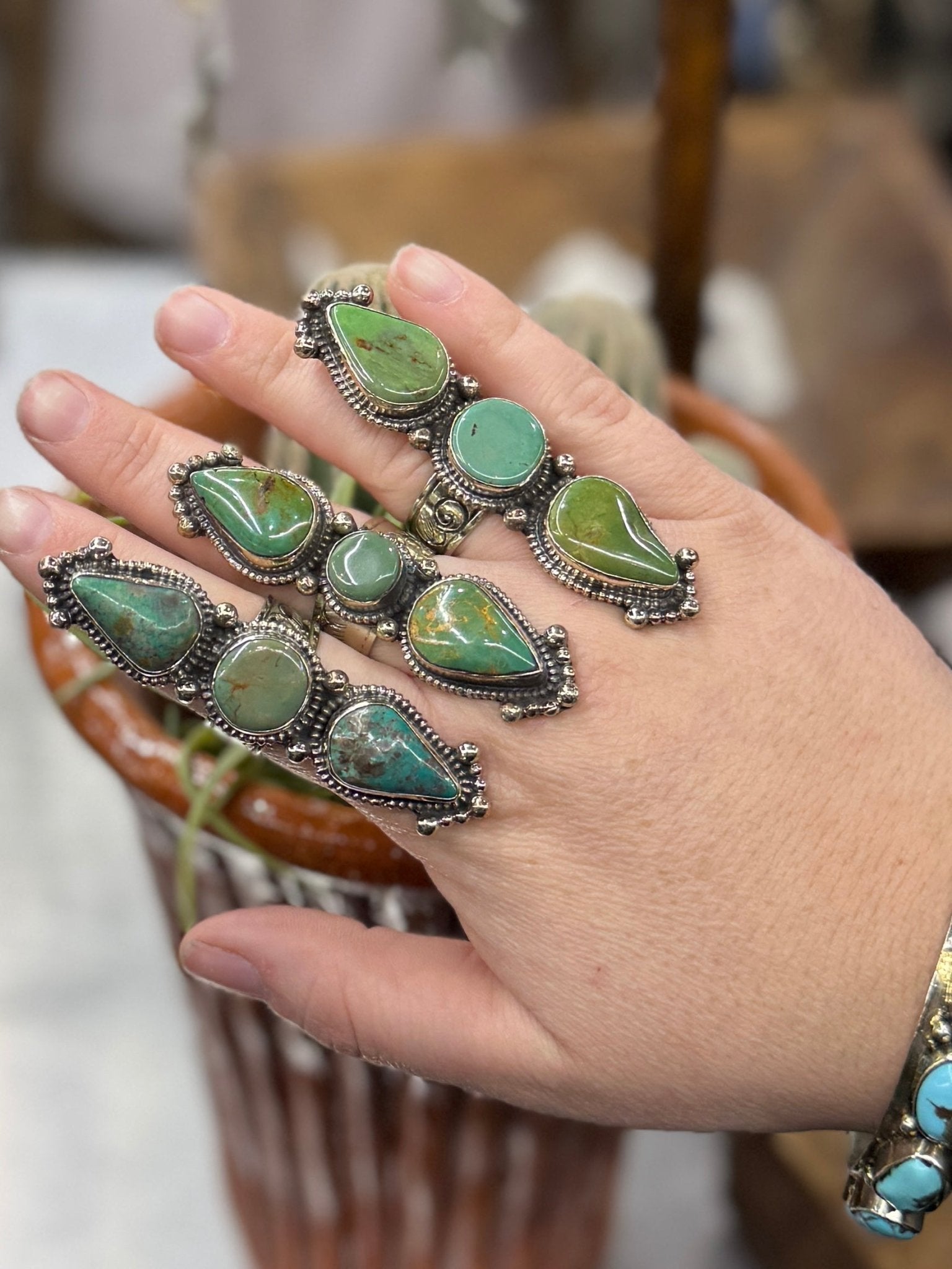 Kingman Triple Stone Ring - Cowgirls & City Chics