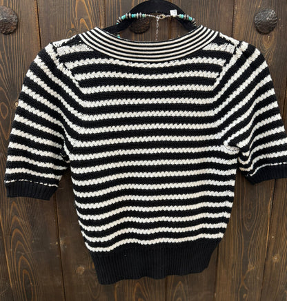 Knit Stripe Bow Top - Cowgirls & City Chics