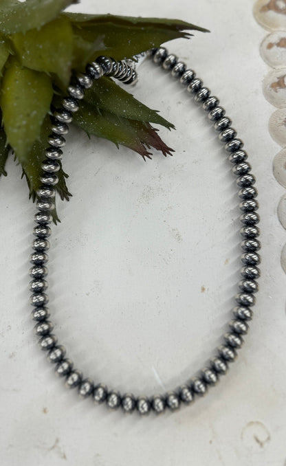 {La Grange} Sterling Silver 8mm Spacer Necklace - Cowgirls & City Chics