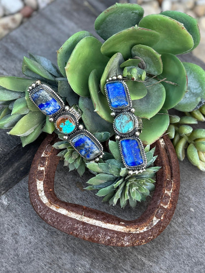 Lapis & Kingman Stone Ring - Cowgirls & City Chics