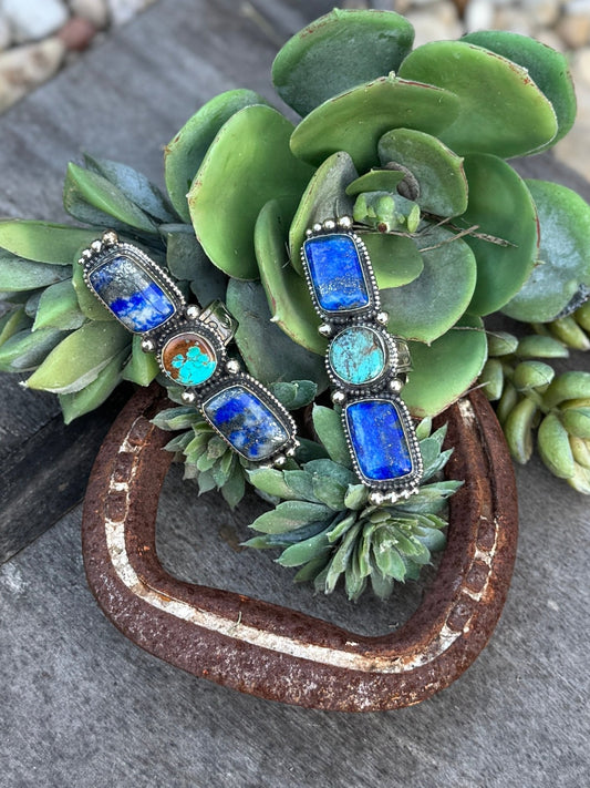 Lapis & Kingman Stone Ring - Cowgirls & City Chics