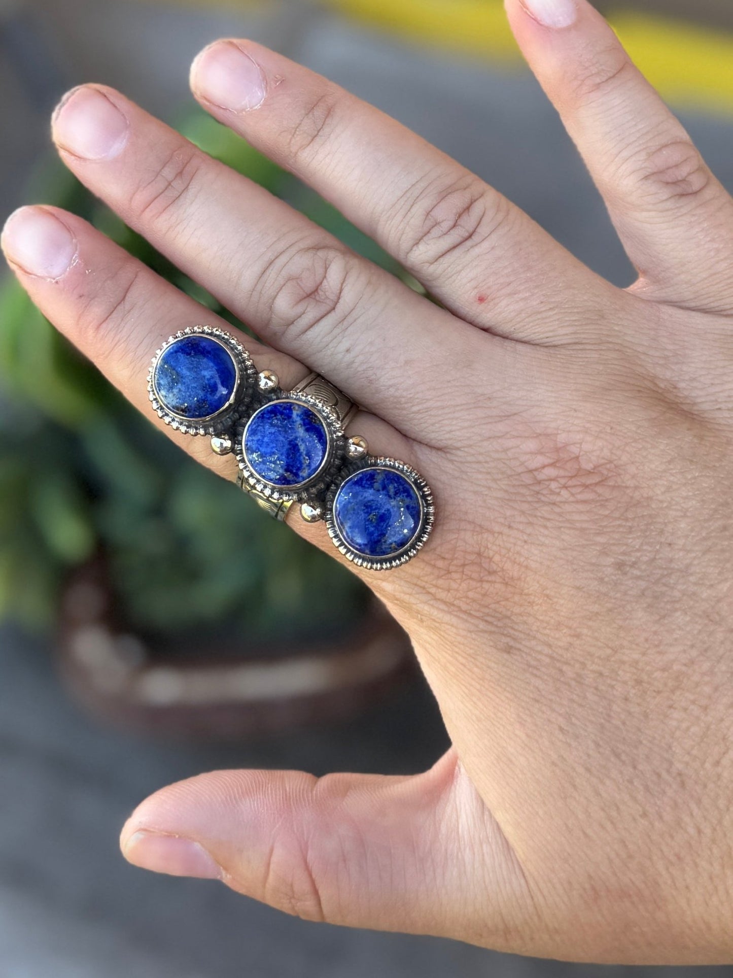 Lapis Tripe Stone Ring - Cowgirls & City Chics