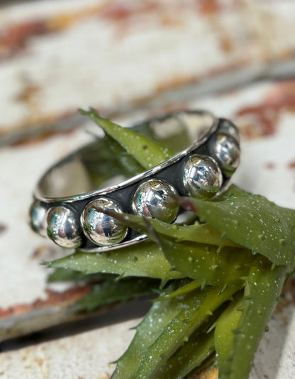 Large Stud Silver 7" Bangle - Cowgirls & City Chics