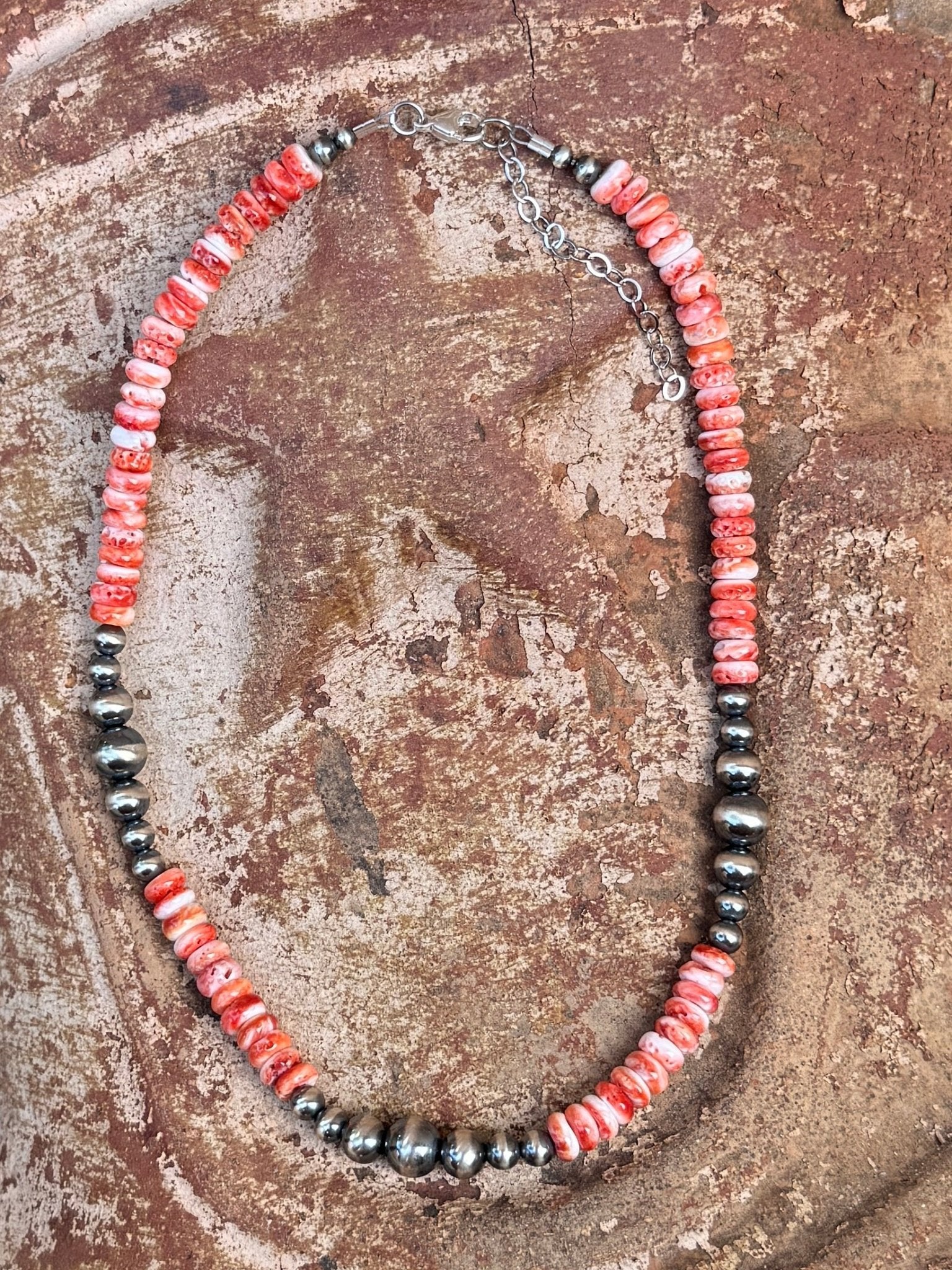 {Lee} Orange Spiny Pearl Necklace - Cowgirls & City Chics