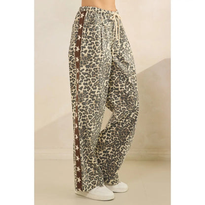 Leopard Striped Wide Legged Pants - Cowgirls & City Chics