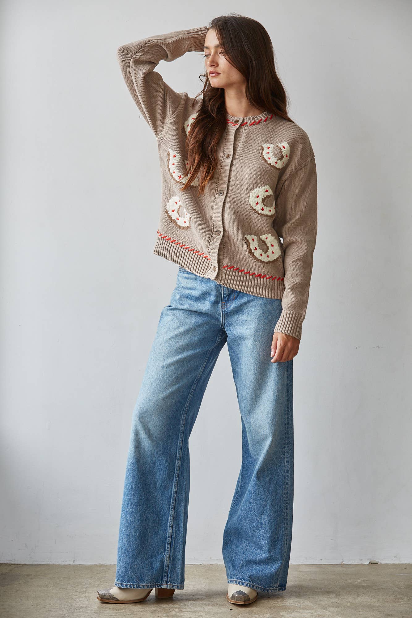 {Lucky You} Horseshoe Western Knit Cardigan - Cowgirls & City Chics
