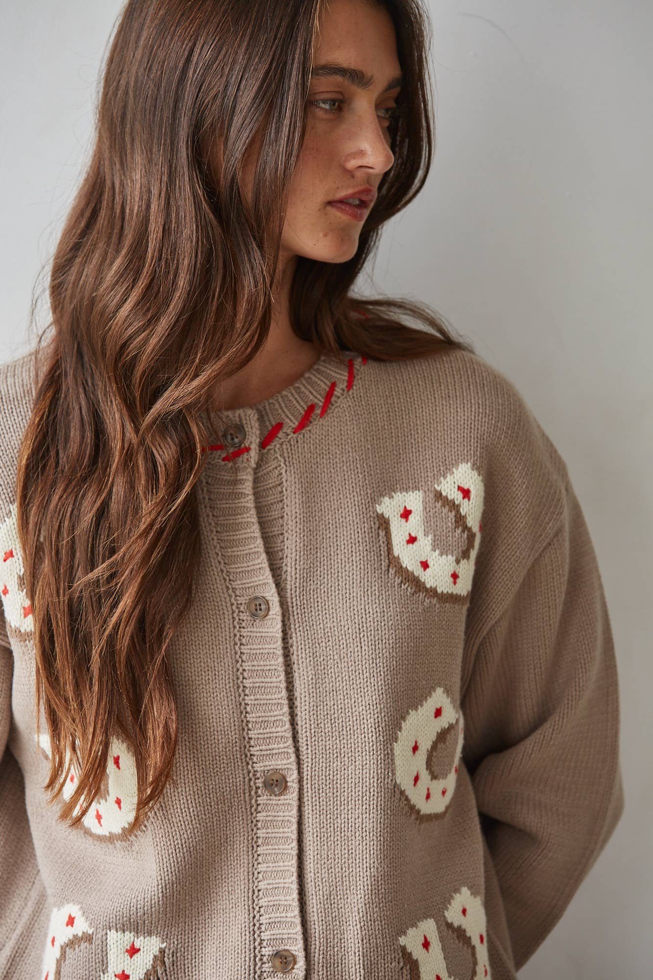 {Lucky You} Horseshoe Western Knit Cardigan - Cowgirls & City Chics