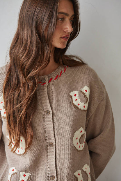 {Lucky You} Horseshoe Western Knit Cardigan - Cowgirls & City Chics
