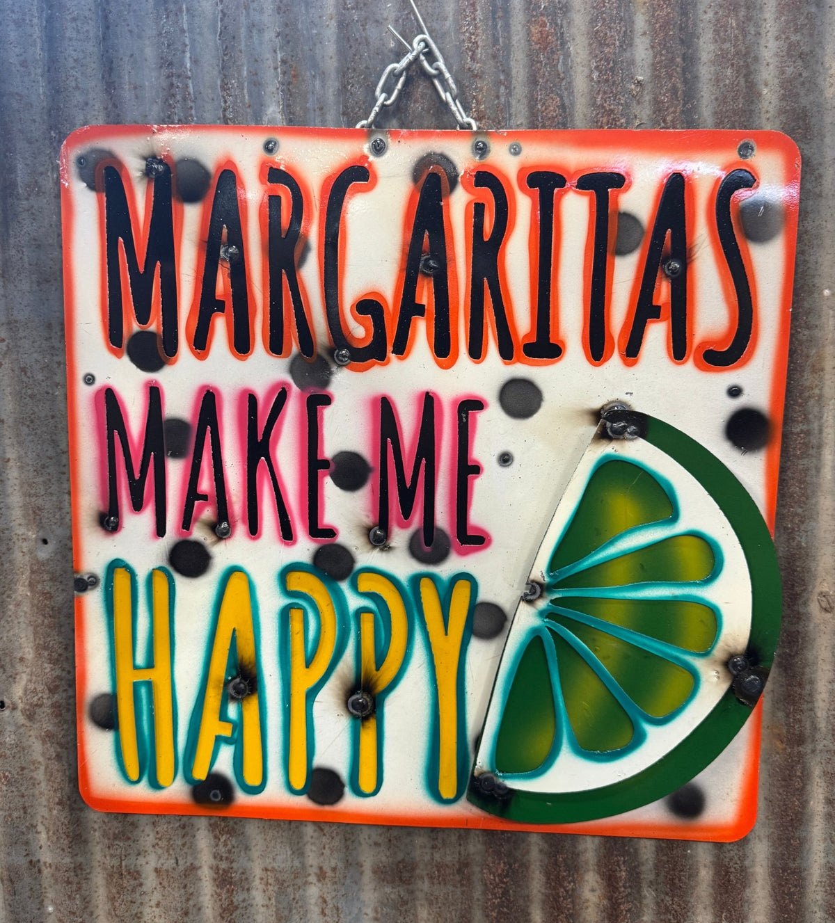 Margaritas Make Me Happy Sign - Cowgirls & City Chics