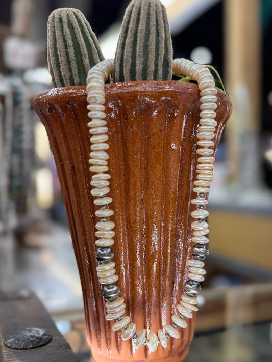 {Marilynn} Coin Pearl Necklace - Cowgirls & City Chics