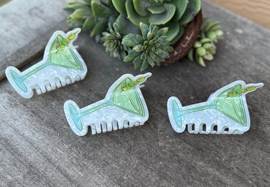 Martini Cocktail Shaped Hair Claw - Cowgirls & City Chics