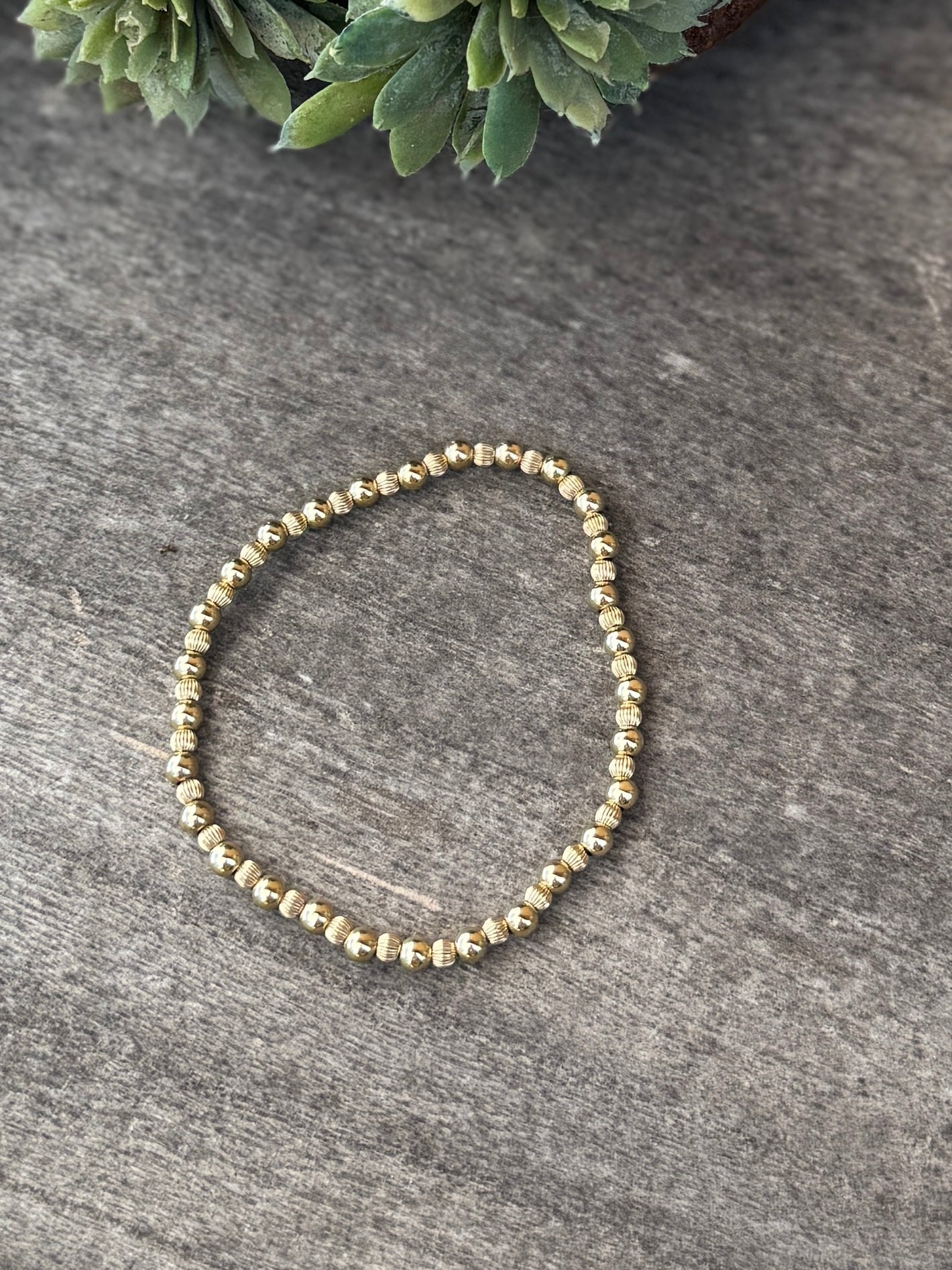 {Mini} Gold Filled Pearl Bracelet (Stretch) - Cowgirls & City Chics