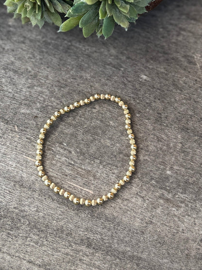 {Mini} Gold Filled Pearl Bracelet (Stretch) - Cowgirls & City Chics