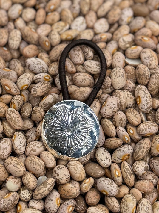 {Morgan} Silver Hair Tie - Cowgirls & City Chics