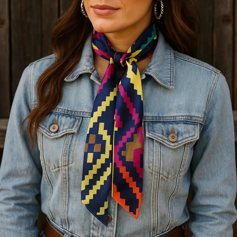 Multi - Color Aztec Twilly - Cowgirls & City Chics
