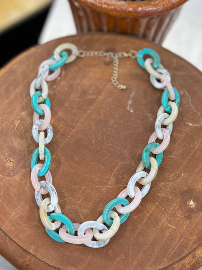 Multi - Color Chain Necklace - Cowgirls & City Chics