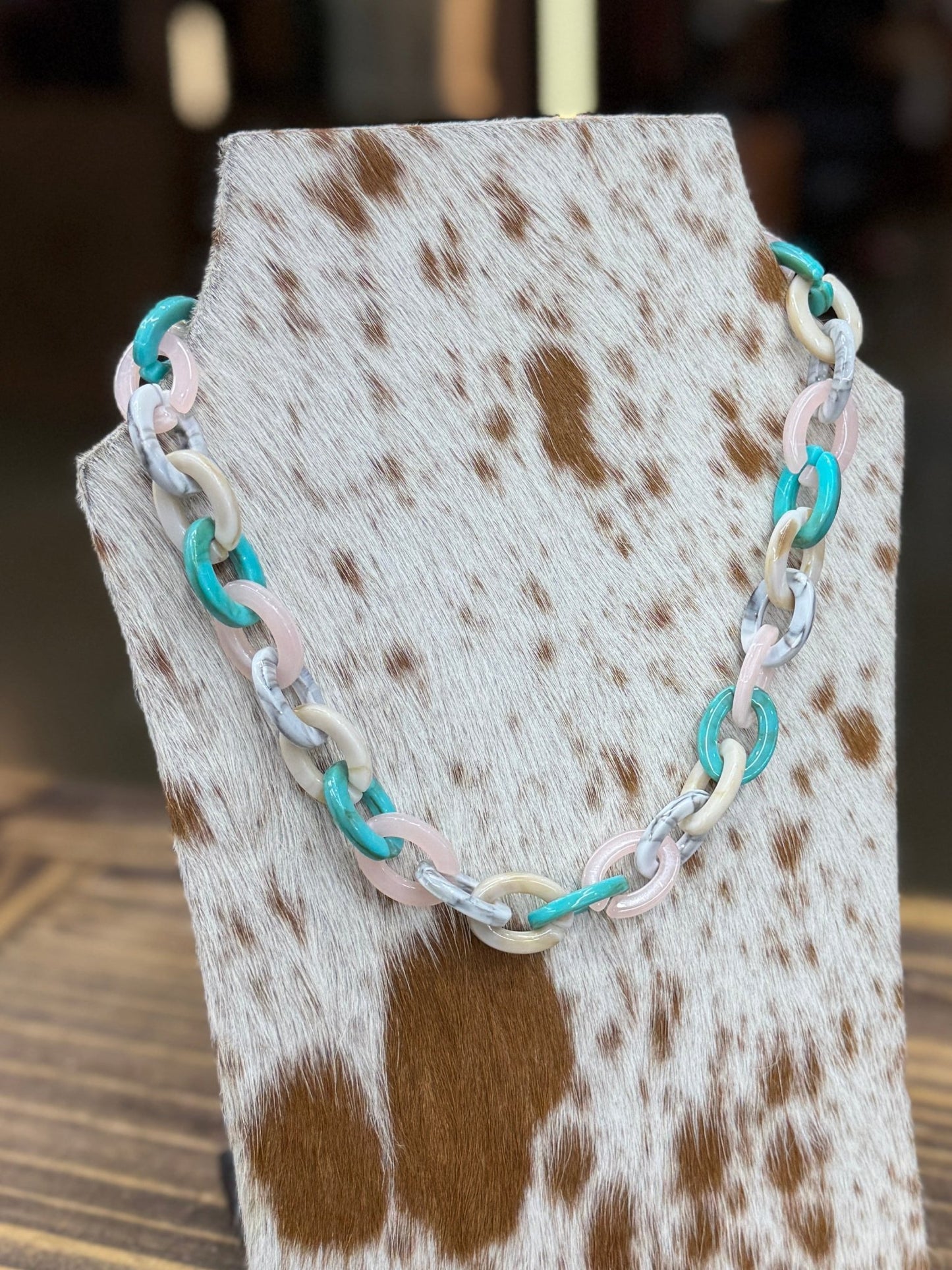 Multi - Color Chain Necklace - Cowgirls & City Chics