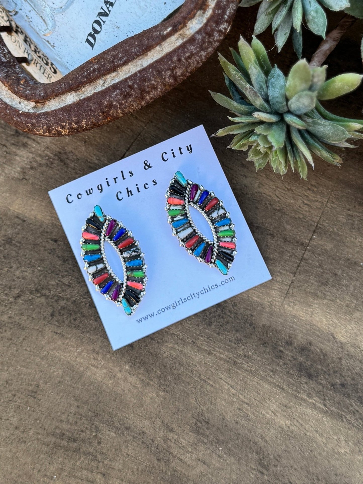 Multi - Color Needle Post Studs - Cowgirls & City Chics