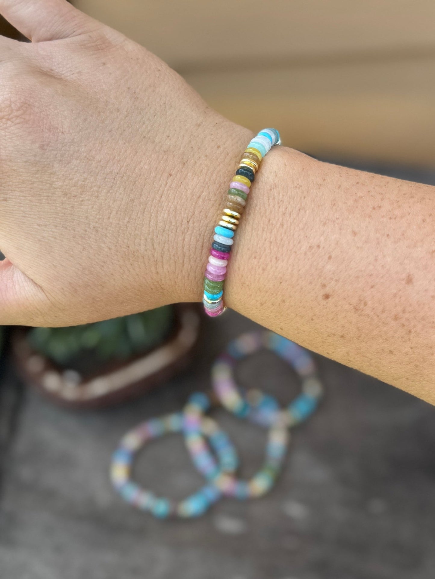 Multi - Turquoise & Gold Bracelet - Cowgirls & City Chics