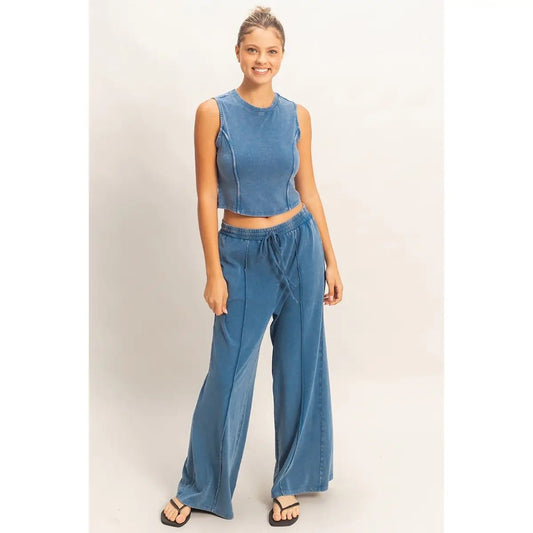Navy 2pc Pant Set - Cowgirls & City Chics
