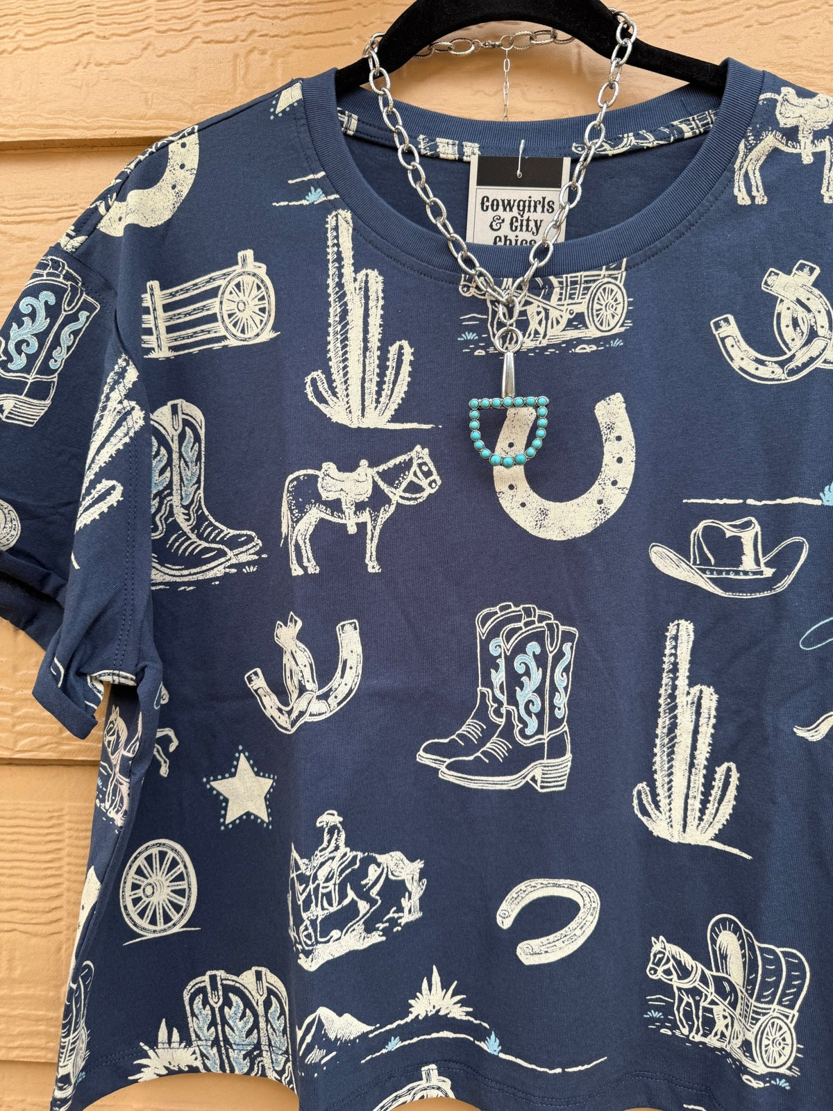 {Navy} Wild West Tee - Cowgirls & City Chics
