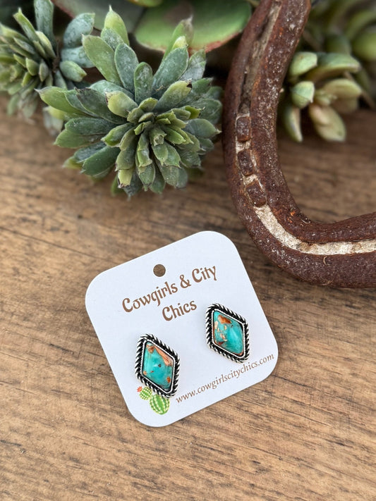 Orange Crush Diamond Earring - Cowgirls & City Chics