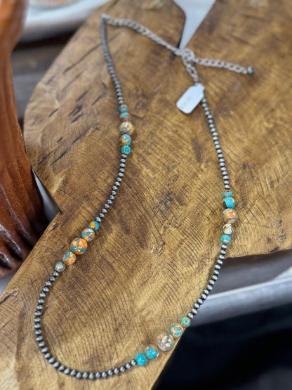 Orange Crush Long Necklace - Cowgirls & City Chics