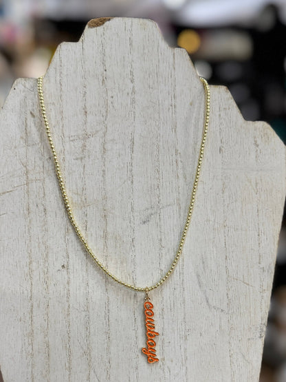 OSU Cowboys Pendent Necklace - Cowgirls & City Chics