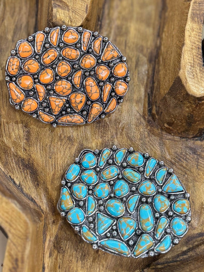 Oval Stone Buckle - Cowgirls & City Chics