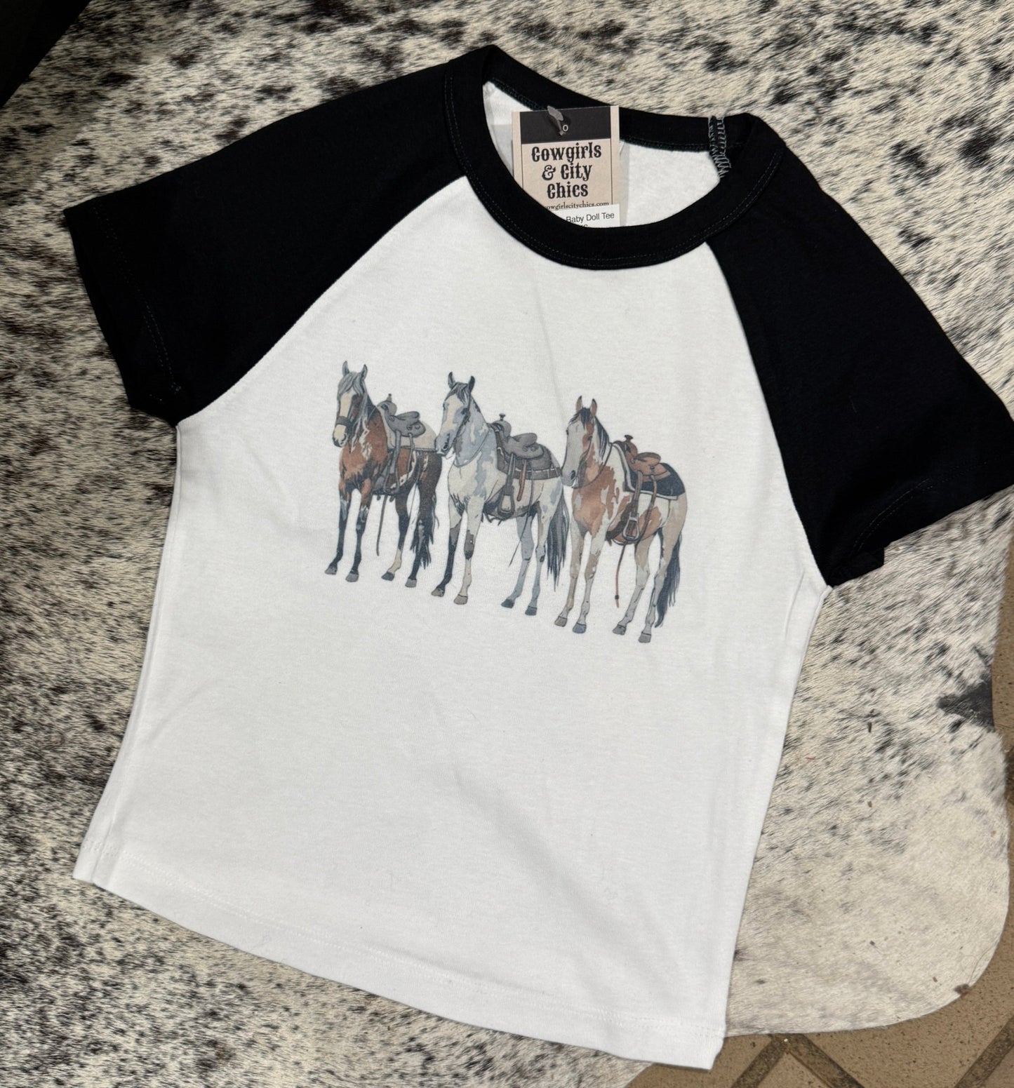 Paint Horse Baby Doll Tee - Cowgirls & City Chics