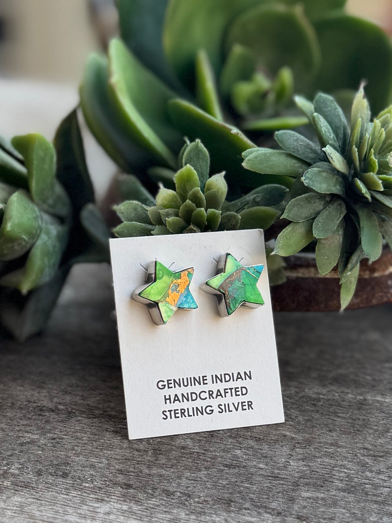 Peacock Star Stud Earrings - Cowgirls & City Chics