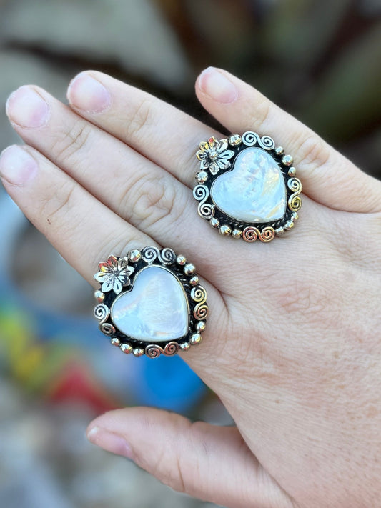 Pearl Heart Ring - Cowgirls & City Chics