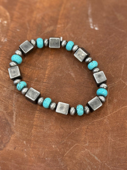 Pearl & Turquoise Bracelet - Cowgirls & City Chics