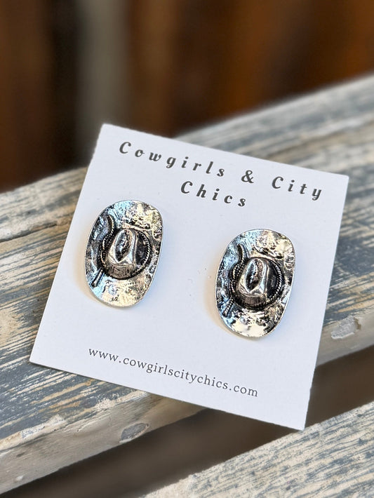 {Pecos} Cowboy Hat Earrings - Cowgirls & City Chics