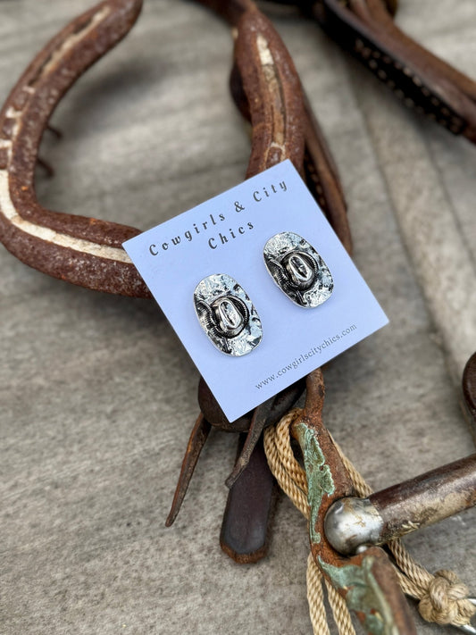 {Pecos} Cowboy Hat Earrings - Cowgirls & City Chics