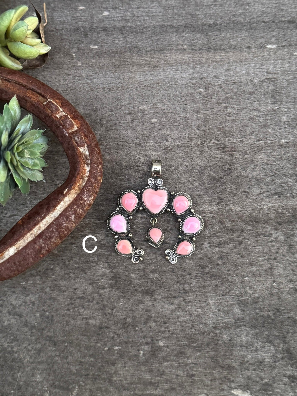 Pink Conch Blossom Pendent - Cowgirls & City Chics