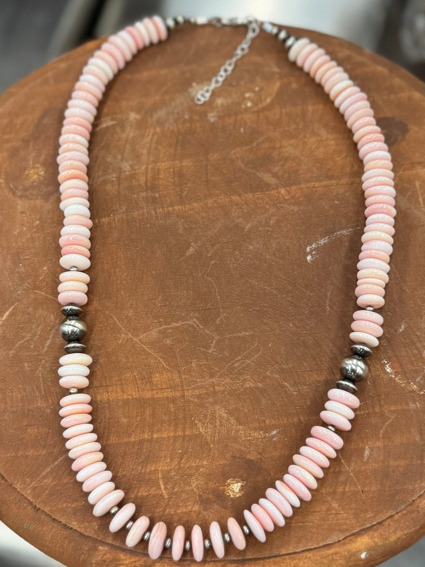 Pink Conch Disc Necklace - Cowgirls & City Chics