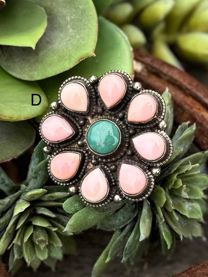 Pink Conch & Kingman Ring - Cowgirls & City Chics