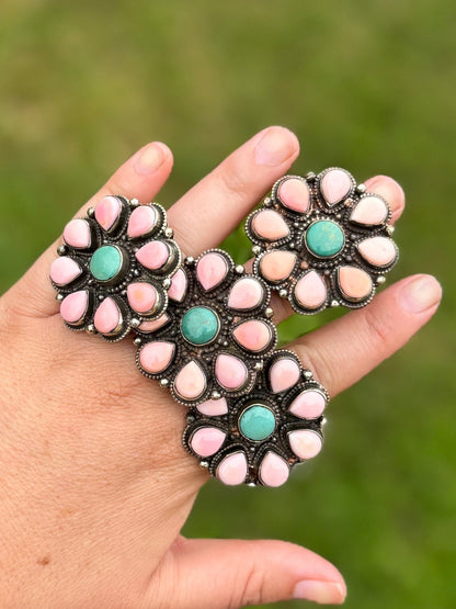 Pink Conch & Kingman Ring - Cowgirls & City Chics