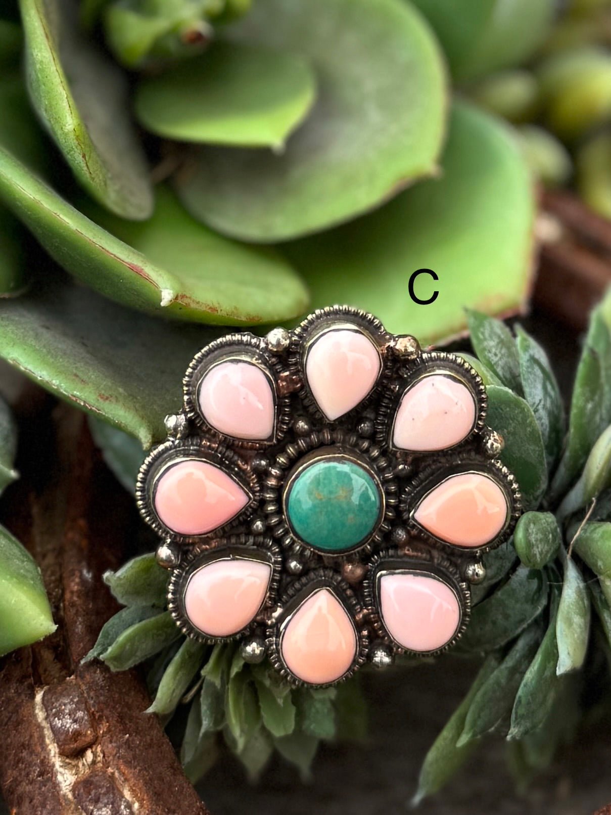 Pink Conch & Kingman Ring - Cowgirls & City Chics