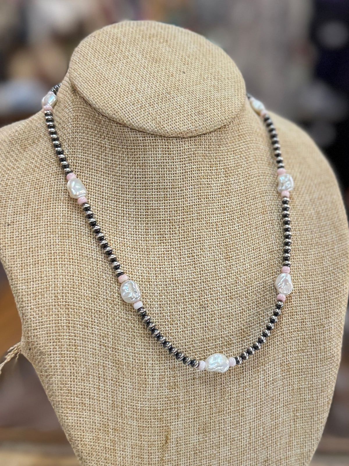 Pink Conch & Pearl Sterling Necklace - Cowgirls & City Chics